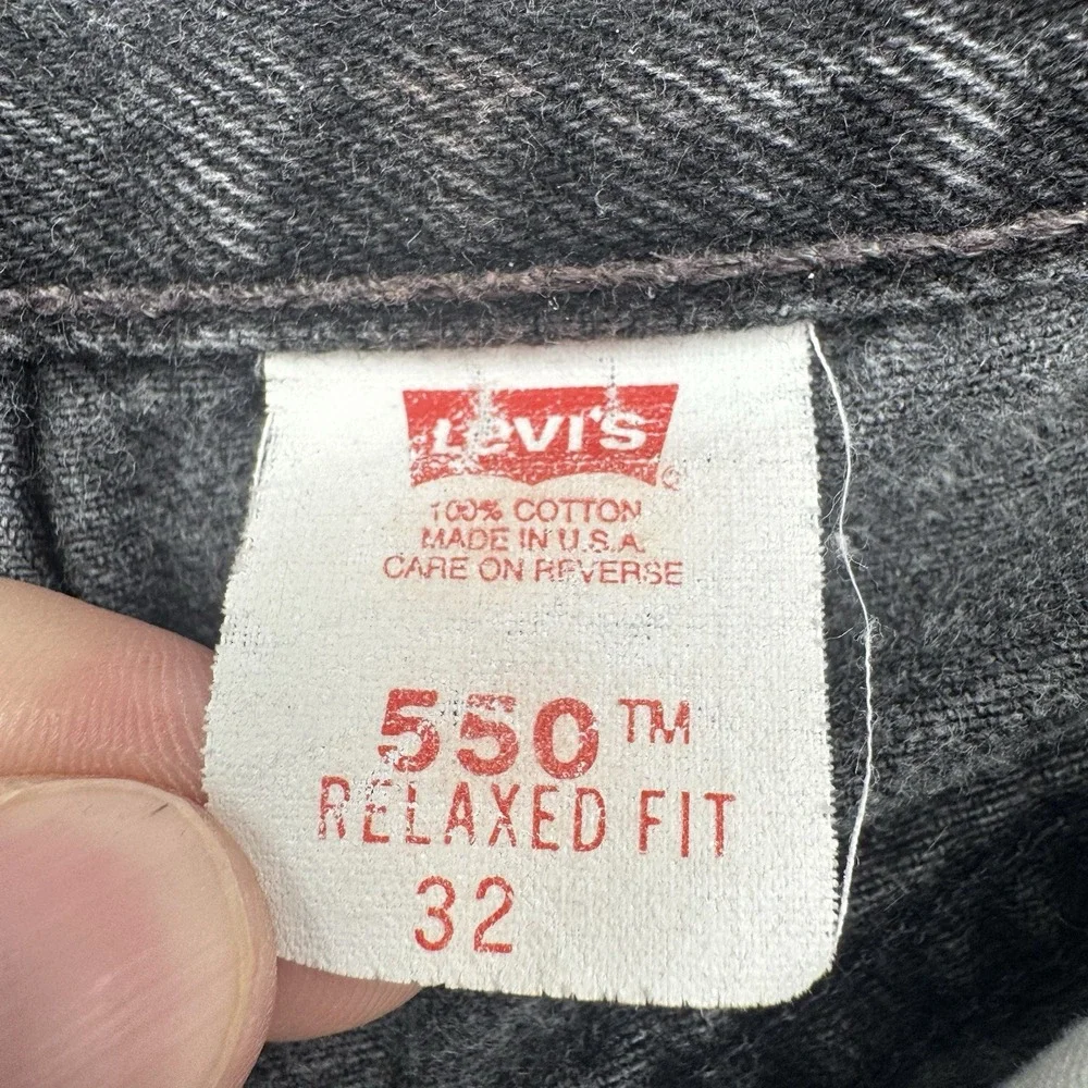 Levi's 550 Denim Shorts Men's 32 *Fit 30* Black 7